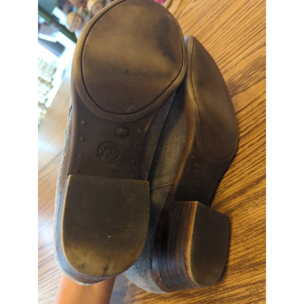 Lucky Brank Brekke Bootie Distressed‎ Gray Leather Sz 9.5M/39.5 READ!